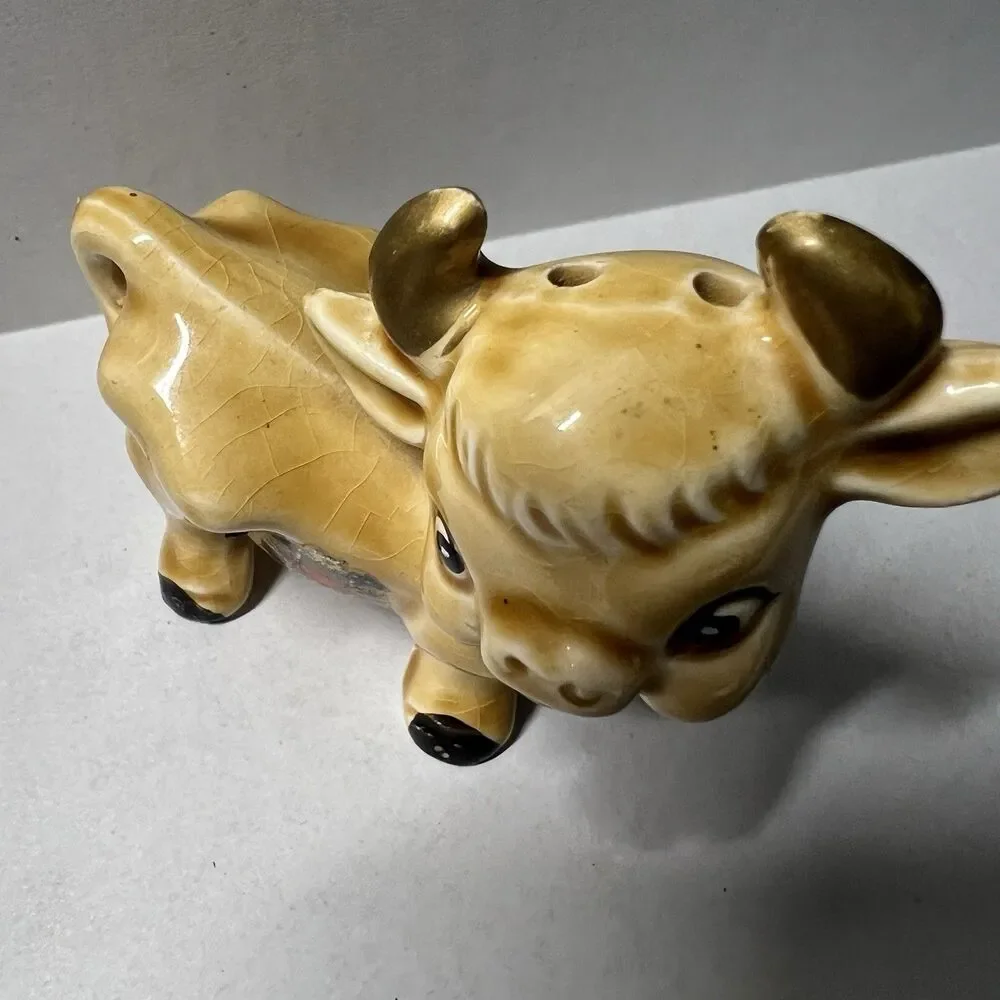 Vintage Cow Salt and Pepper Shakers Goebel Style Vaduz Liechtenstein Souvenir